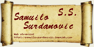 Samuilo Surdanović vizit kartica